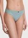 Трусики-стрінги жіночі бавовняні з логотипом Victoria's Secret Logo Rib Cotton Hardware Thong Panty зелені ec2-wxh-r0q фото 1