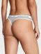 Трусики-стринги женские хлопковые Victoria's Secret Logo Cotton Thong Panty серые  sta-361-7jt фото 2