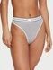 Трусики-стрінги з високою посадкою Victoria's Secret Logo Cotton High-Waist Thong Panty світло-сірі S z9h-y1y-pqo фото 1