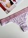 Трусики-стринги женские хлопковые с логотипом Victoria's Secret Logo Cotton Thong Panty сиреневые ue0-fmb-lzr фото 3