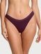 Трусики-стринги жіночі бавовняні Victoria's Secret Stretch Cotton High-Leg Scoop Thong Panty бордові dr5-tqw-pg2 фото 1