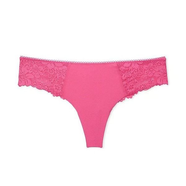 Трусики-стринги женские бесшовные PINK Victoria's Secret No-Show Thong Panty розовые c1l-vjs-62n фото