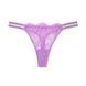 Трусики-стринги женские люксовые Victoria's Secret Doube Shine Strap ace Thong Panty сиреневые d0n-87o-56c фото 2