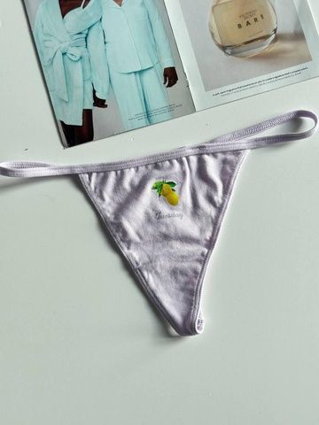 Трусики-стринги женские хлопковые Victoria's Secret Thong Panty белые S 8g6-bf1-ktp фото