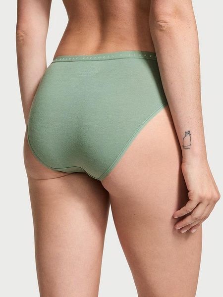 Трусики-бикини женские хлопковые Victoria's Secret Stretch Cotton Bikini Panty зеленые qqb-ymh-m8b фото