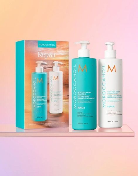 Набор для восстановления (шампунь+кондиционер) MoroccanOil Duo 2025 Repair Shampoo and Conditioner 500мл+500мл 900500 фото