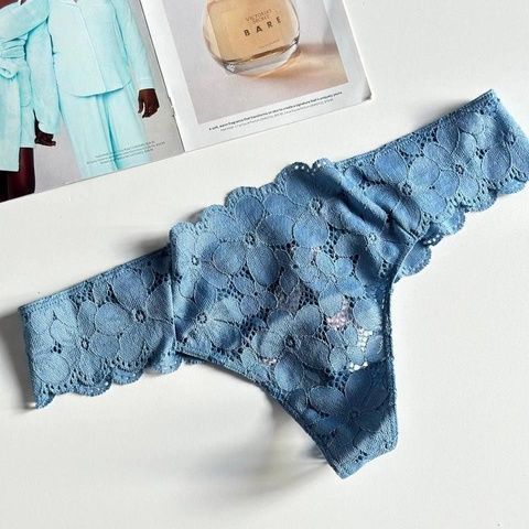 Трусики-стринги женские Victoria's Secret Thong Panty голубые xrc-jfb-5z8 фото