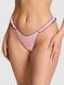 Трусики-стринги кружевные женские с рюшами Victoria's Secret PINK Wink Flutter Thong Panty розовые  lym-cz3-8d8 фото 1