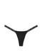 Трусики-стринги жіночі бавовняні PINK Victoria's Secret Logo Cotton Shine Micro Thong Panty чорні  0a8-32j-12j фото 2