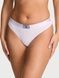 Трусики-стринги жіночі бавовняні Victoria's Secret Logo Cotton Thong Panty бузкові  zpu-o89-1pr фото 1