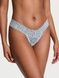 Трусики-стрінги жіночі мереживні Victoria's Secret Lace Thong Panty блакитні lig-znm-qv1 фото 2