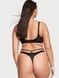 Трусики-стринги женские люксовые Victoria's Secret So Obsessed Strappy Thong Panty черные zwe-64q-w1r фото 4
