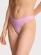 Трусики-стринги жіночі бавовняні Victoria's Secret Stretch Cotton High-Leg Scoop Thong Panty бузкові  dpm-sak-6nh фото 1