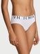 Трусики-хипстер женские хлопковые Victoria's Secret Logo Cotton Hiphugger Panty белые  d5a-5qg-x2o фото 1