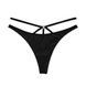 Трусики-стринги женские люксовые Victoria's Secret So Obsessed Strappy Thong Panty черные zwe-64q-w1r фото 1