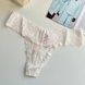 Трусики-стринги женские кружевные Victoria's Secret Lace Thong Panty белые xyu-ok3-57j фото 2
