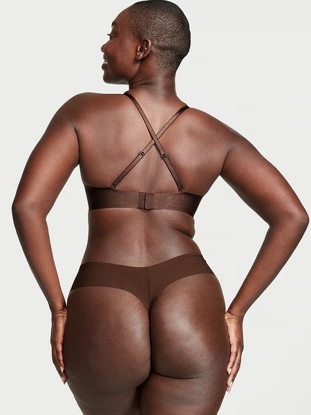 Трусики-стринги бесшовные Victoria's Secret No-Show Thong Panty коричневые uqk-txg-wzx фото