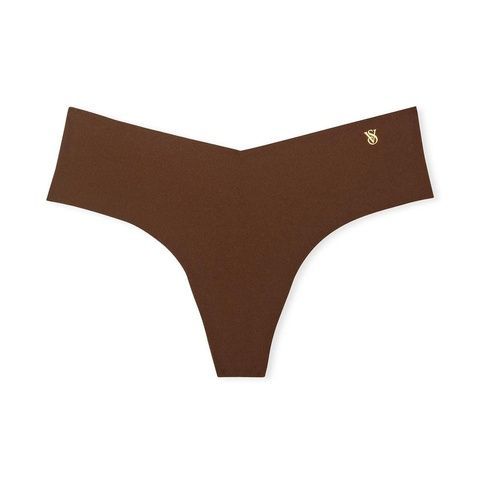Трусики-стринги бесшовные Victoria's Secret No-Show Thong Panty коричневые uqk-txg-wzx фото