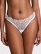 Трусики-стринги женские кружевные Victoria's Secret Eyelet Mesh Thong Panty белые soi-q5m-ds1 фото 1