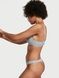 Трусики-стринги женские хлопковые Victoria's Secret Stretch Cotton High-Leg Scoop Thong Panty серые rw6-xdj-klx фото 3
