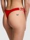 Трусики-стринги женские хлопковые PINK Victorias Secret Cotton Side-Tie Panty красные  dve-3vy-hn0 фото 2