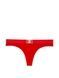 Трусики-стринги женские хлопковые с логотипом Victoria's Secret Logo Cotton Shine Patch Thong Panty красные bpq-x2d-dky фото 2