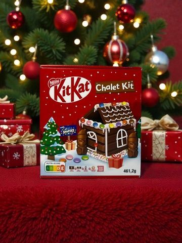 Новогодний подарочный набор KitKat Рождественский домик 461.2 г 520-2b4 фото