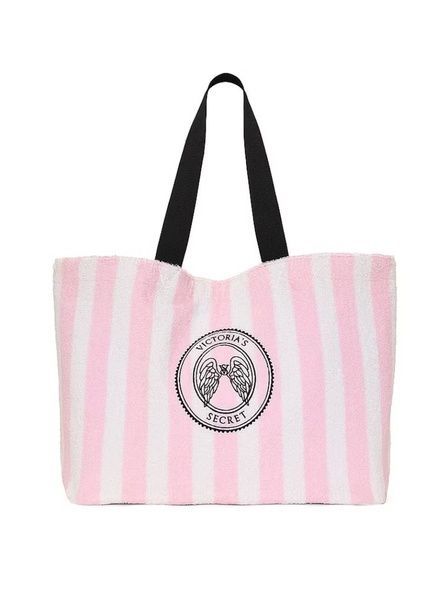 Сумка махровая розовая Victoria's Secret Angel Essentials Terry Tote Bag 27247278 фото