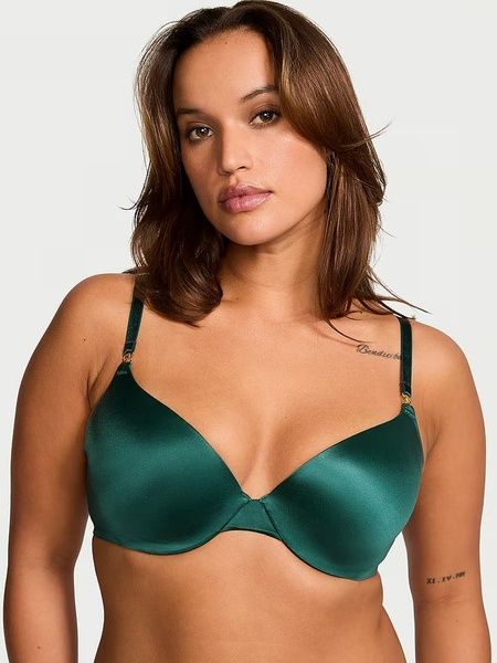 Бюстгальтер з пуш-ап Victoria's Secret Smooth Push-Up Demi Bra зелений a4u-lgm-4zx фото