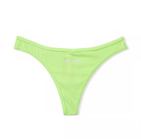 Трусики-стринги женские PINK Victoria's Secret салатовые 8n3-rdc-gp72 фото