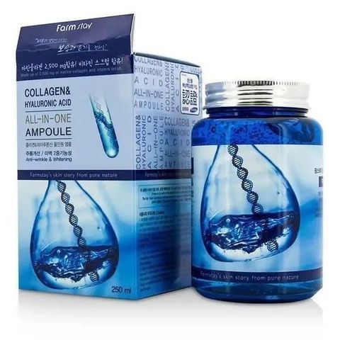 Сыворотка ампульная с коллагеном и гиалуроновой кислотой омолаживающая FarmStay Collagen Hyaluronic Acid All-I 9c4-743 фото