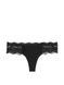 Трусики-стринги женские люксовые с кружевом Victoria's Secret Lace-Trim Thong Panty черные yis-ct5-9dw фото 2