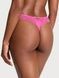Трусики-стринги люксовые Victoria's Secret Rose Lace-Trim High-Leg Thong Panty розовые fpt-5rn-1i1 фото 3