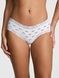 Трусики-чики женские хлопковые с кружевом&nbsp;PINK Victoria's Secret Wink Lace-Trim Cheeky Panty белые 6in-5o6-4od фото 1