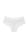 Трусики-чики женские хлопковые с кружевом&nbsp;PINK Victoria's Secret Wink Lace-Trim Cheeky Panty белые 6in-5o6-4od фото 2