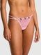 Трусики-стрінги жіночі Victoria's Secret PINK Wink Strappy V-String Thong Panty рожеві o9g-laf-4im фото 1