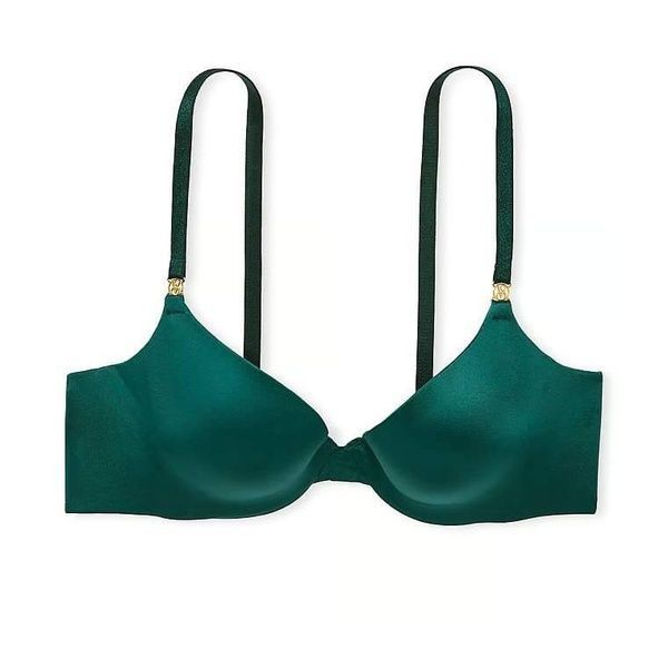 Бюстгальтер з пуш-ап Victoria's Secret Smooth Push-Up Demi Bra зелений a4u-lgm-4zx фото