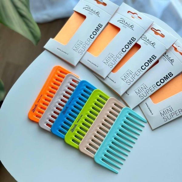 Мини-гребень для волос Janeke Mini Super Comb Персиковый 6x7-127-p9o фото
