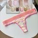 Трусики-стринги женские хлопковые Victoria's Secret Logo Cotton Thong Panty розовые y23-16s-08v фото 1