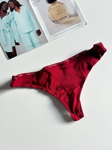 Трусики-стринги женские Calvin Klein бордовые 4cb-5b1 фото