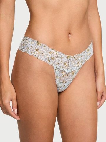 Трусики-стринги женские Victoria's Secret Lace-Up Lace Thong Panty голубые 6x9-tzs-uby фото