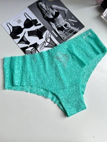 Трусики-чики женские бесшовные PINK Victoria's Secret бирюзовые phk-lar-b4o фото