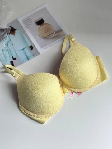 Бюстгальтер с пуш-ап PINK Victoria's Secret Push-Up Bra желтый aq3-9bg-w80 фото