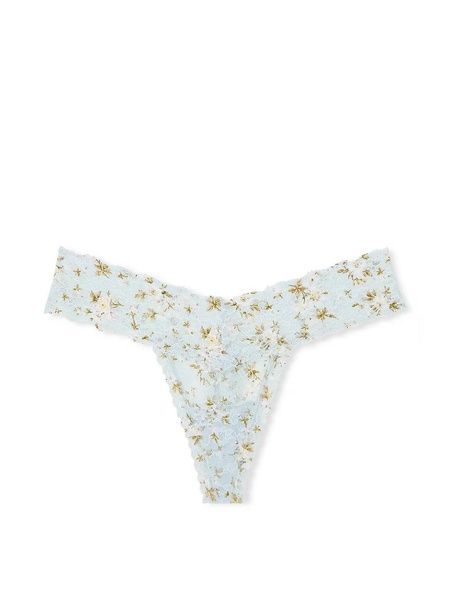 Трусики-стрінги жіночі Victoria's Secret Lace-Up Lace Thong Panty блакитні 6x9-tzs-uby фото