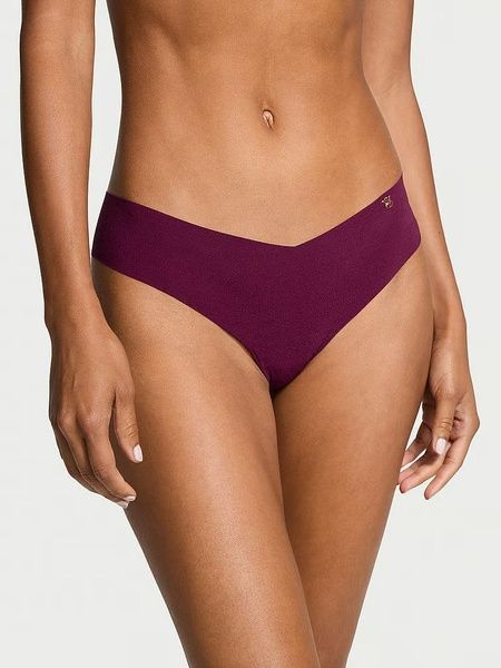 Трусики-стринги женские бесшовные Victoria's Secret No-Show Thong Panty бордовые 2vf-alp-00z фото