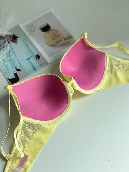 Бюстгальтер с пуш-ап PINK Victoria's Secret Push-Up Bra желтый aq3-9bg-w80 фото