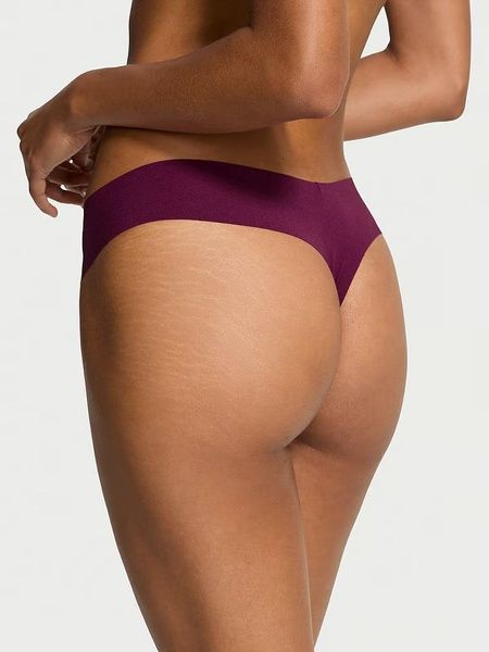 Трусики-стринги женские бесшовные Victoria's Secret No-Show Thong Panty бордовые 2vf-alp-00z фото