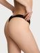 Трусики-стринги женские кружевные Victoria's Secret Lace Ultra-Mini Scoop Thong Panty черные lhq-n8t-9cw фото 2