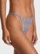 Трусики-стрінги мереживні з подвійними резинками Victoria's Secret Eyelet Mesh Strappy String Thong Panty сині ur0-0gt-s4p фото 1