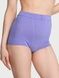Трусики-шорти жіночі бавовняні Victoria's Secret Logo Cotton Lace Patch High-Waist Boyshort Panty фіолетові  ybt-5b2-07o фото